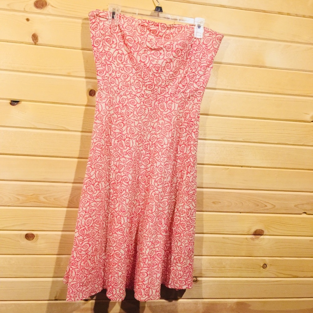 Strapless floral dress